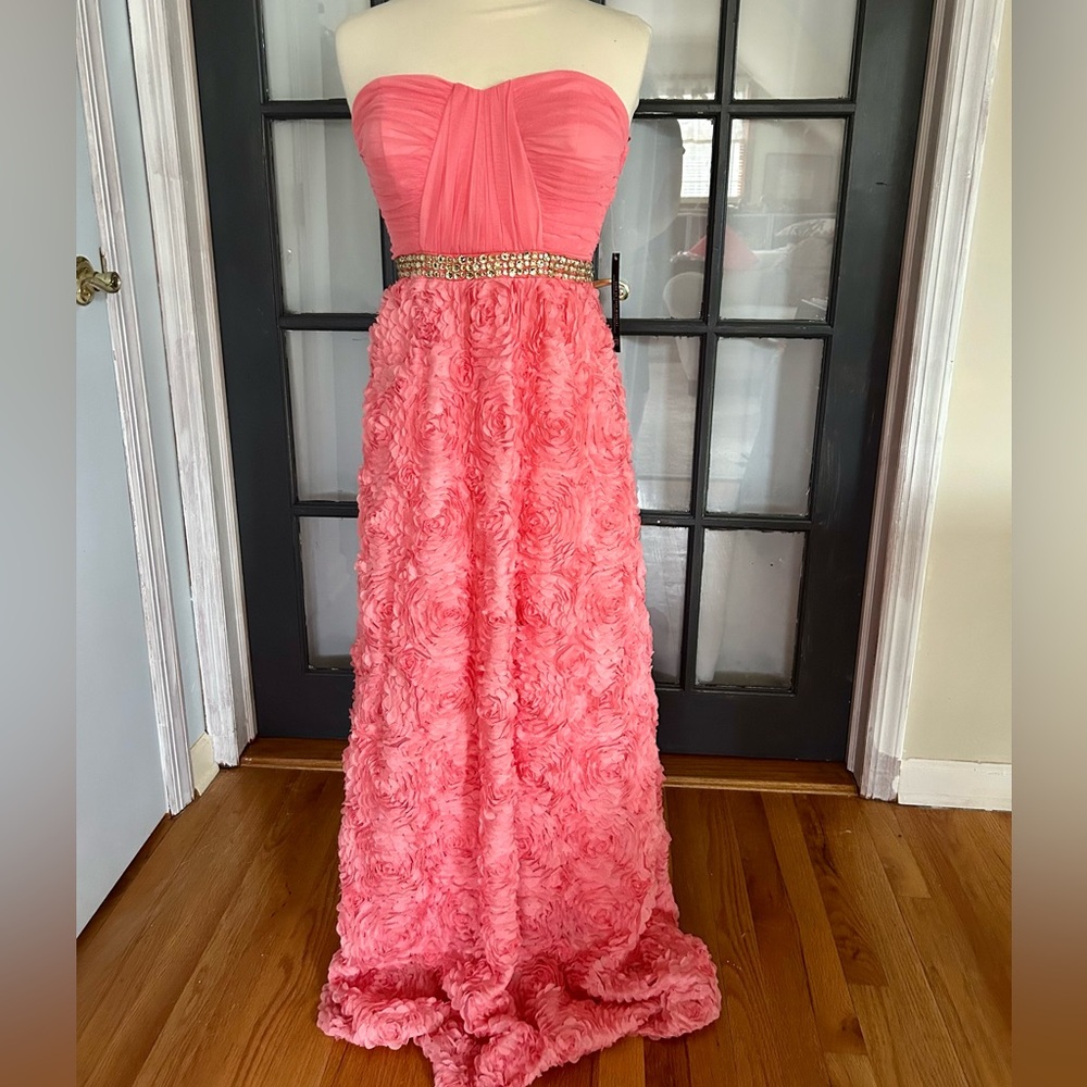 NWT As U Wish Womens Juniors' Shine Rosette Tulle Dress 9